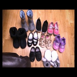 Little girl boots, sneakers, sandals
